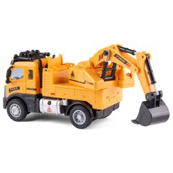 Lastbil med skovl og pull back