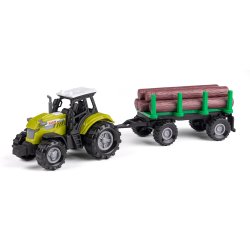 Tjurtraktor med tr�dstammar