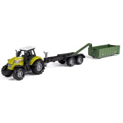 Bull traktor med gr�n vogn