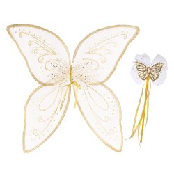 4-Girlz guld englevinger samt tryllestav