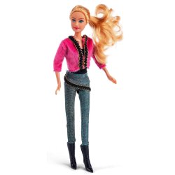 Judith Resande docka med glitterklder