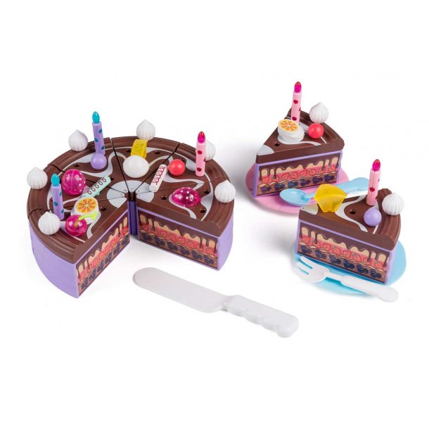 Lagkage med brun glasur