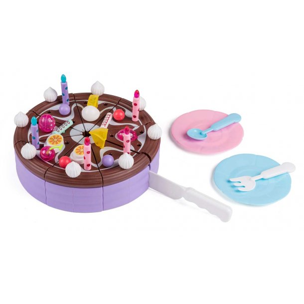 Lagkage med brun glasur