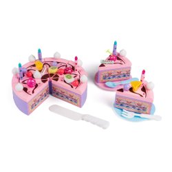 Lagkage med lyserd glasur