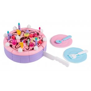 Lagkage med lyserd glasur